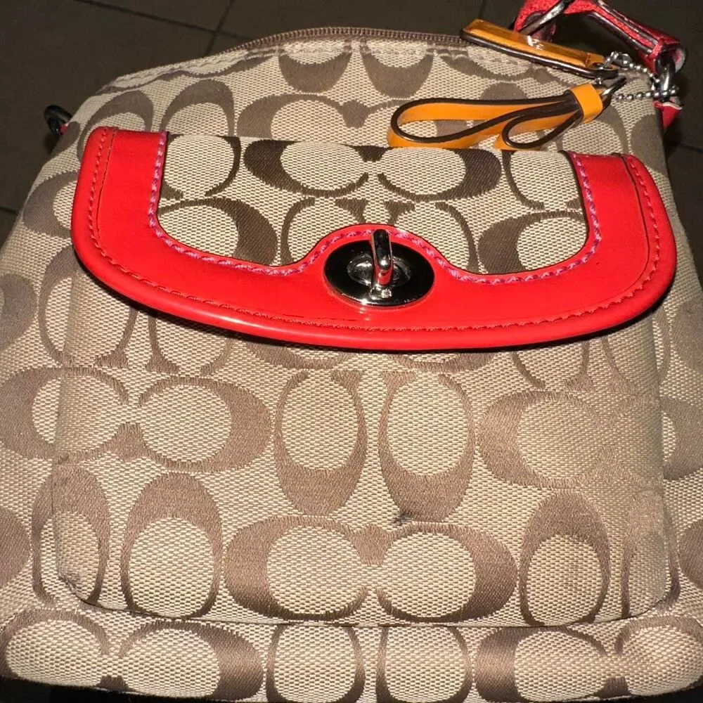 Coach Women's Brown and Red Bag